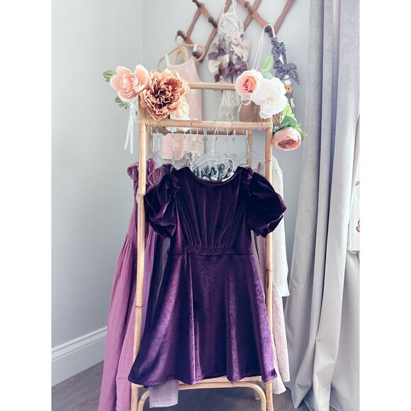 Zara Sugarplum Lush Drapey Soft Velvet Puff Slv Dress 6 - Picture 4 of 6